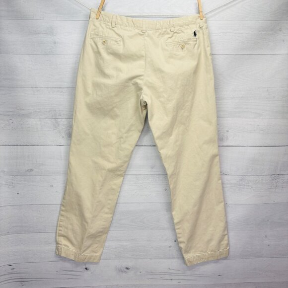 Polo by Ralph Lauren Preston Flat Front Pants Khaki Men’s Size 38 100% Cotton - Picture 6 of 11